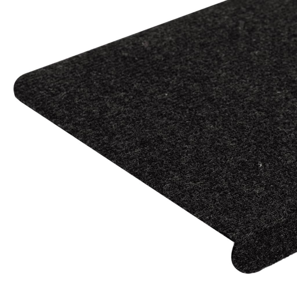 vidaXL Tapis d'escalier auto-adhésifs 15 pcs 65x24,5x3,5 cm Noir
