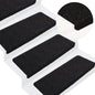 vidaXL Tapis d'escalier auto-adhésifs 15 pcs 65x24,5x3,5 cm Noir