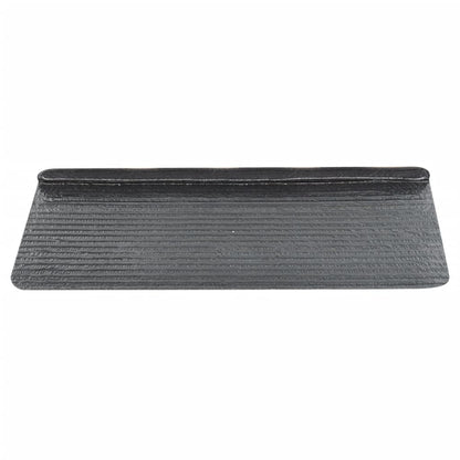 vidaXL Tapis d'escalier autocollants 15 pcs 65x24,5x3,5 cm Gris