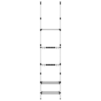 vidaXL Support de jardin télescopique à 3 étagères Argenté Aluminium