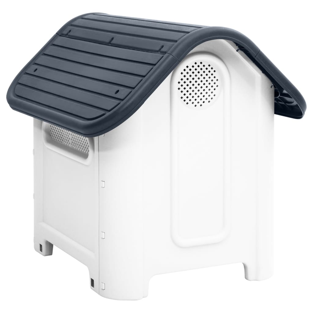 vidaXL Niche pour chien Gris 59x75x66 cm Polypropylène