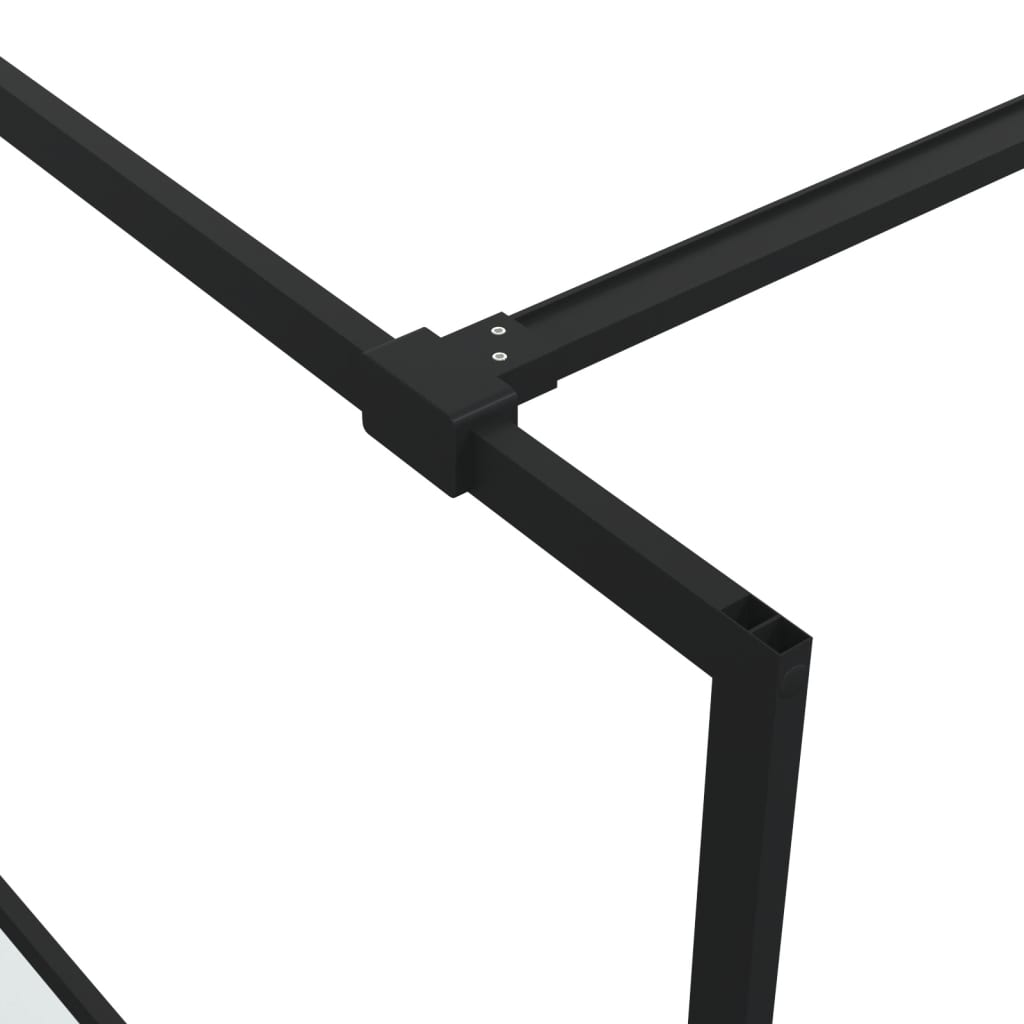vidaXL Paroi de douche Noir 80x195 cm Verre ESG demi-dépoli