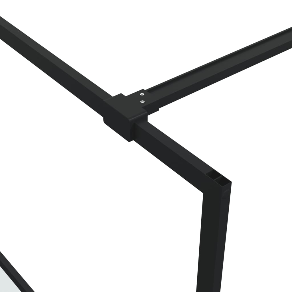 vidaXL Paroi de douche Noir 90x195 cm Verre ESG demi-dépoli