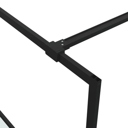 vidaXL Paroi de douche Noir 100x195 cm Verre ESG demi-dépoli