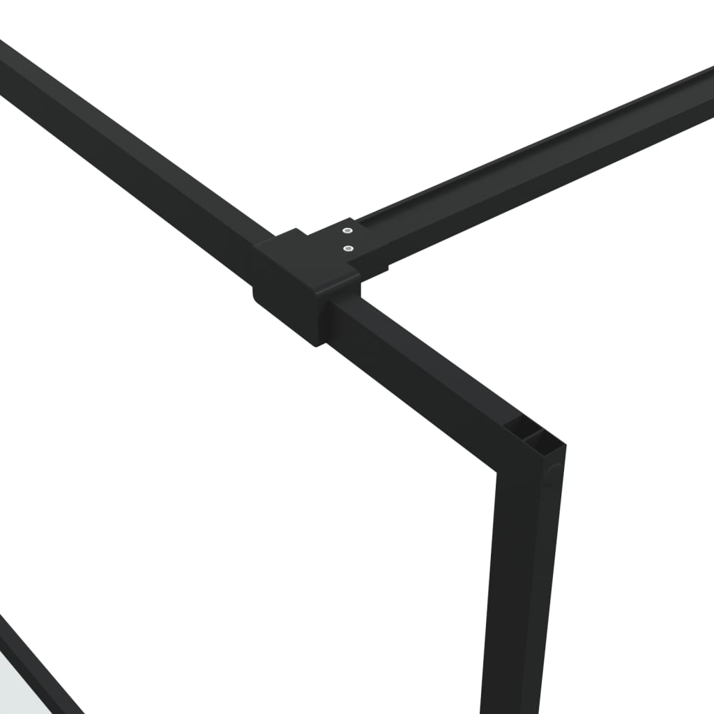 vidaXL Paroi de douche Noir 115x195 cm Verre ESG demi-dépoli