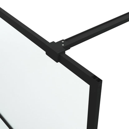 vidaXL Paroi de douche Noir 100x195 cm Verre ESG dépoli