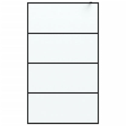 vidaXL Paroi de douche Noir 115x195 cm Verre ESG dépoli