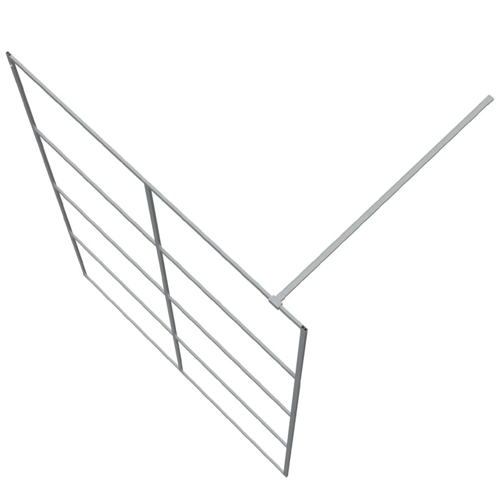 vidaXL Paroi de douche Argenté 140x195 cm Verre ESG transparent