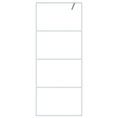 vidaXL Paroi de douche Blanc 80x195 cm Verre ESG transparent