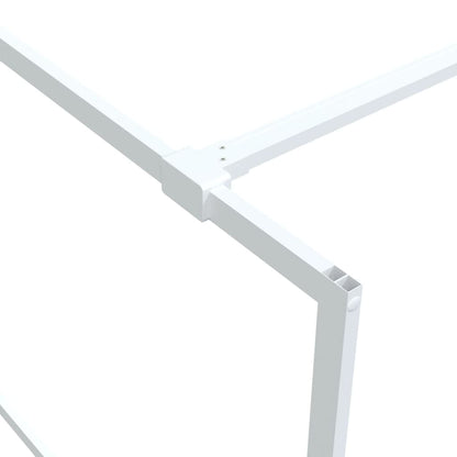 vidaXL Paroi de douche Blanc 80x195 cm Verre ESG transparent