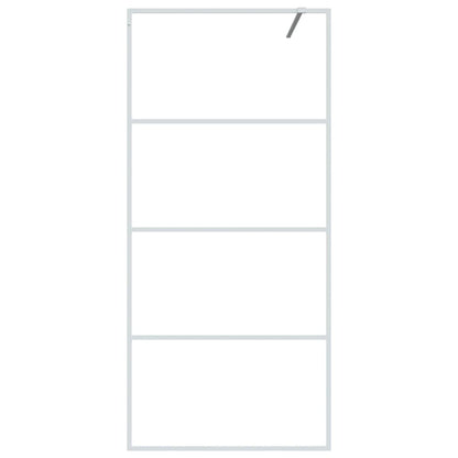 vidaXL Paroi de douche Blanc 90x195 cm Verre ESG transparent