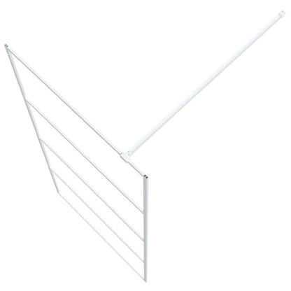 vidaXL Paroi de douche Blanc 90x195 cm Verre ESG transparent