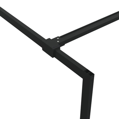 vidaXL Paroi de douche Noir 80x195 cm Verre ESG transparent