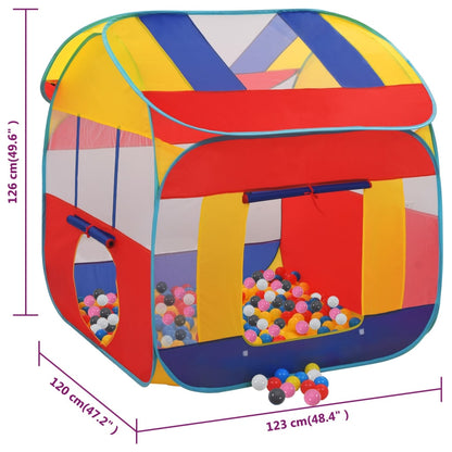 vidaXL Tente de jeu avec 550 balles 123x120x126 cm