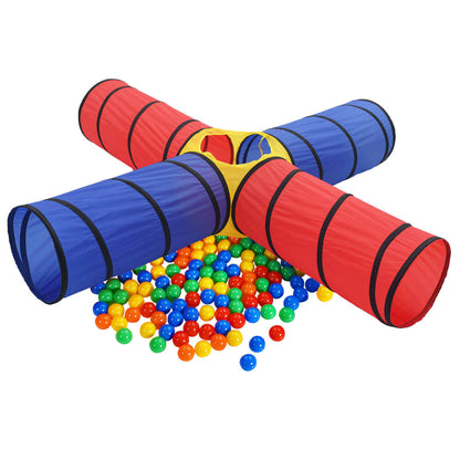 vidaXL Tunnel de jeu pour enfants avec 250 balles Multicolore