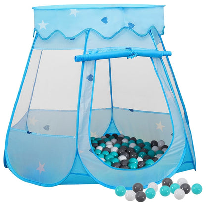 vidaXL Tente de jeu pour enfants avec 250 balles Bleu 102x102x82 cm