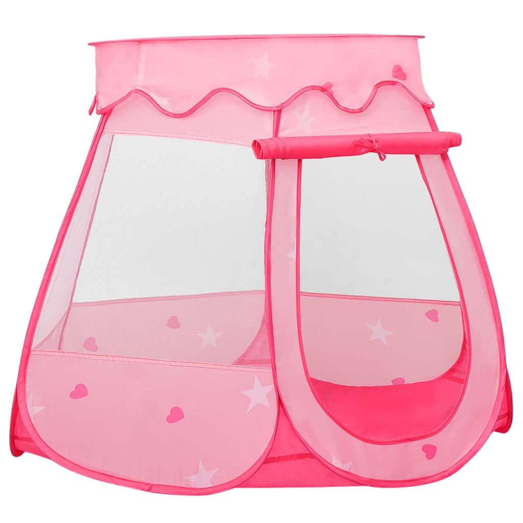 vidaXL Tente de jeu pour enfants avec 250 balles Rose 102x102x82 cm