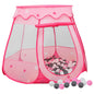 vidaXL Tente de jeu pour enfants avec 250 balles Rose 102x102x82 cm