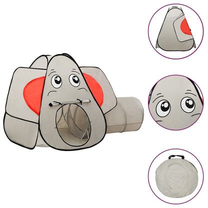 vidaXL Tente de jeu pour enfants 250 balles Éléphant Gris 174x86x101cm