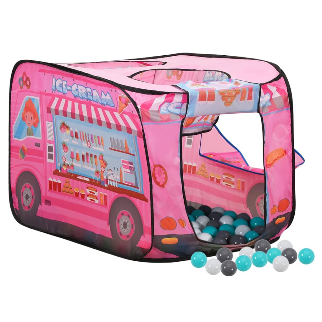 vidaXL Tente de jeu pour enfants avec 250 balles Rose 70x112x70 cm