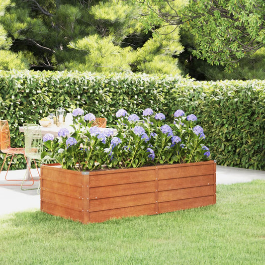 vidaXL Lit surélevé de jardin rouillé 160x80x45 cm acier corten