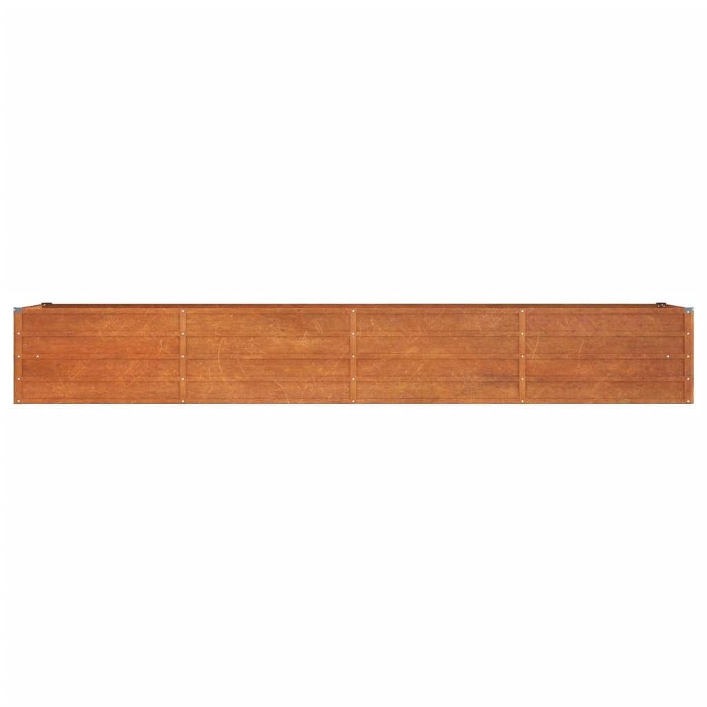 vidaXL Lit surélevé de jardin rouillé 320x80x45 cm acier corten
