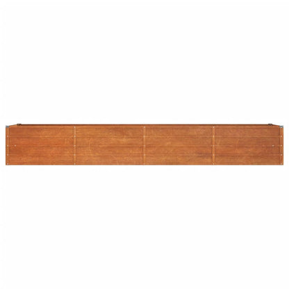 vidaXL Lit surélevé de jardin rouillé 320x80x45 cm acier corten