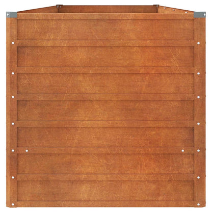 vidaXL Lit surélevé de jardin rouillé 320x80x77 cm acier corten