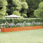 vidaXL Lit surélevé de jardin rouillé 600x80x45 cm acier corten
