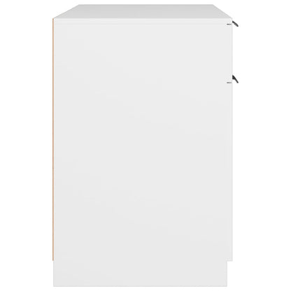 vidaXL Bureau Blanc 100x50x75 cm Bois d'ingénierie