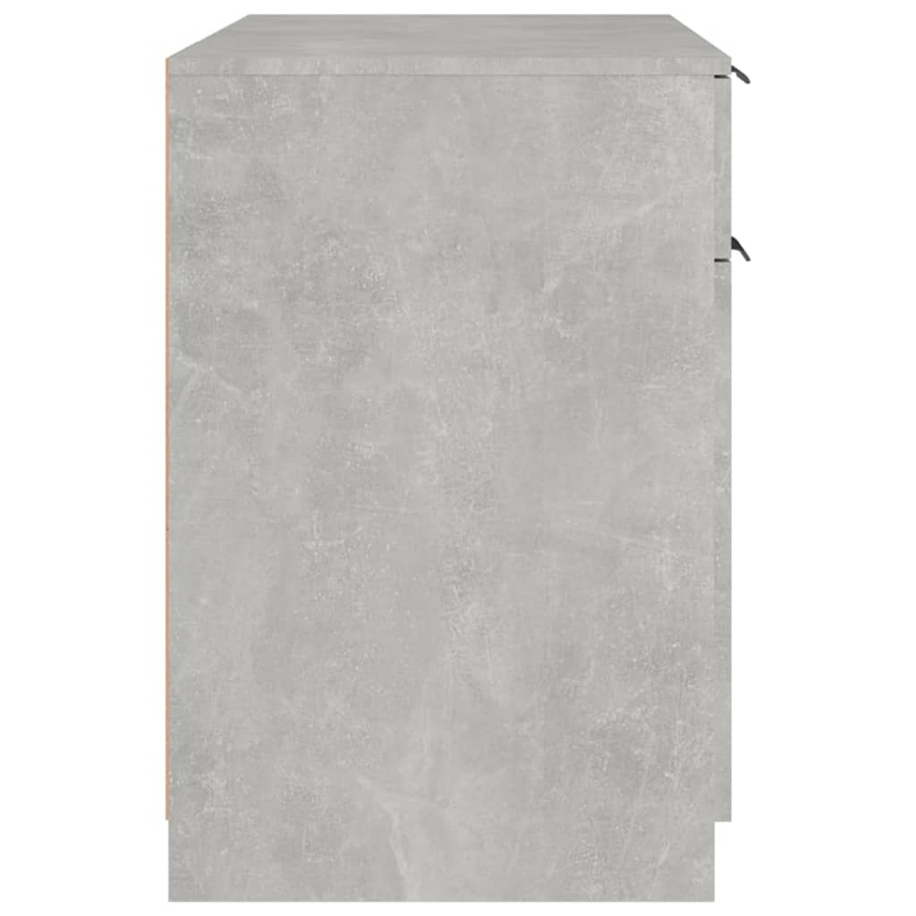 vidaXL Bureau Gris béton 100x50x75 cm Bois d'ingénierie