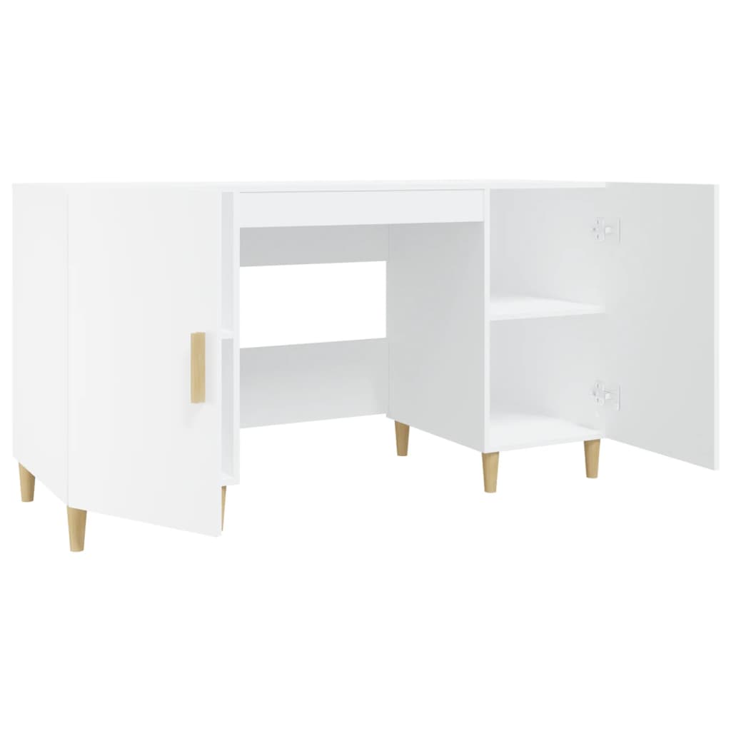 vidaXL Bureau Blanc 140x50x75 cm Bois d'ingénierie