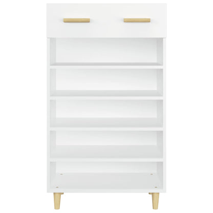 vidaXL Armoire à chaussures Blanc 60x35x105 cm Bois d'ingénierie