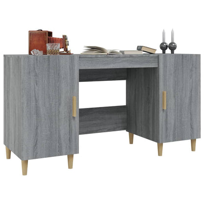 vidaXL Bureau Sonoma gris 140x50x75 cm Bois d'ingénierie