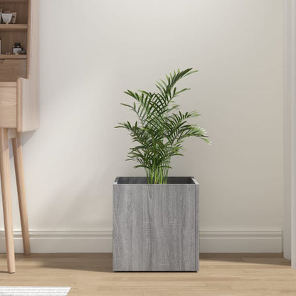 vidaXL Jardinière Sonoma gris 40x40x40 cm Bois d'ingénierie