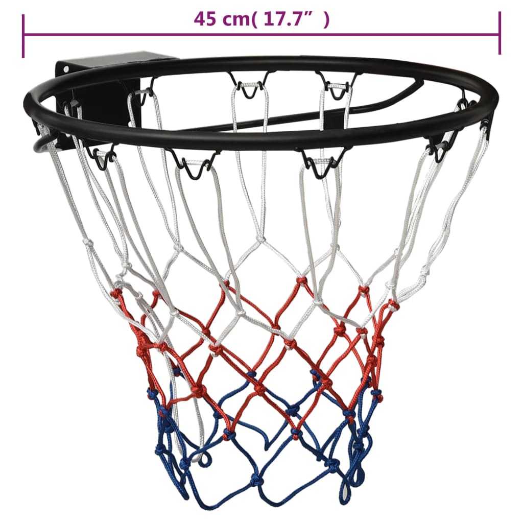vidaXL Cerceau de basket Noir 45 cm Acier