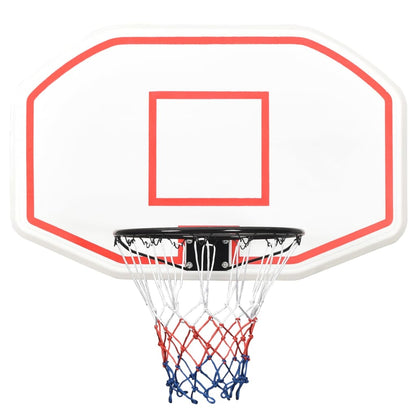 vidaXL Panneau de basket-ball Blanc 109x71x3 cm Polyéthylène