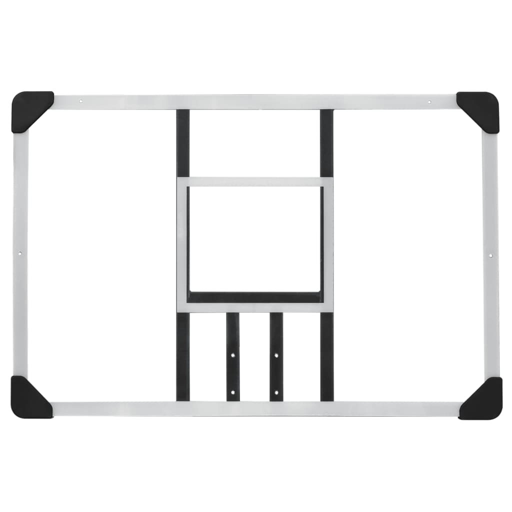 vidaXL Panneau de basket-ball Transparent 90x60x2,5 cm Polycarbonate