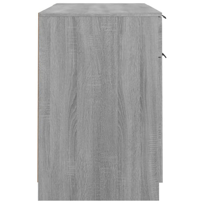 vidaXL Bureau avec armoire latérale Sonoma gris Bois d'ingénierie