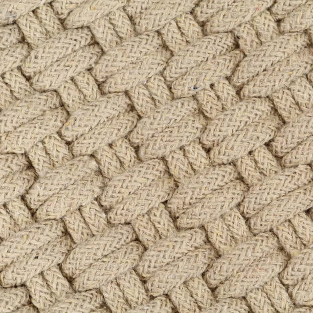 vidaXL Tapis rectangulaire Naturel 160x230 cm Coton