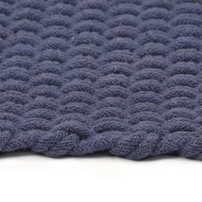 vidaXL Tapis rectangulaire Bleu marine 180x250 cm Coton
