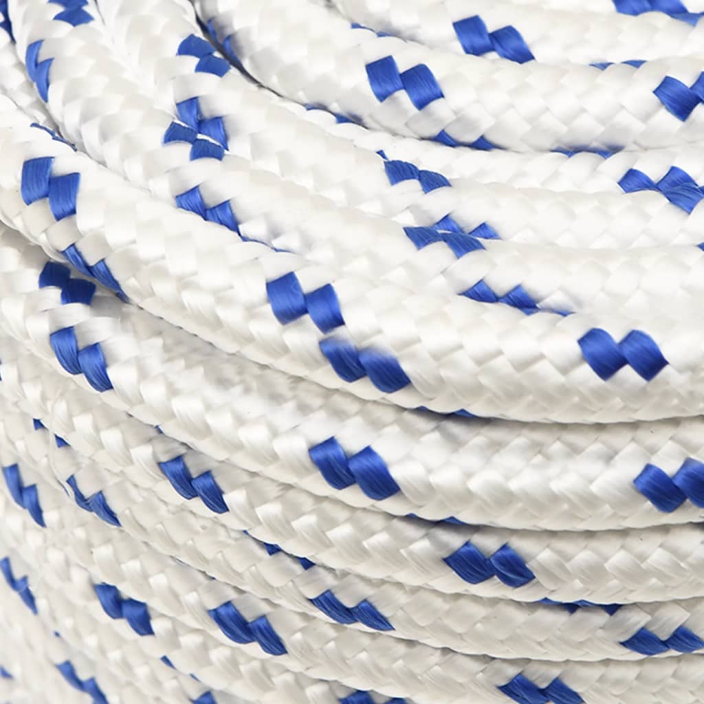vidaXL Corde de bateau Blanc 12 mm 25 m Polypropylène
