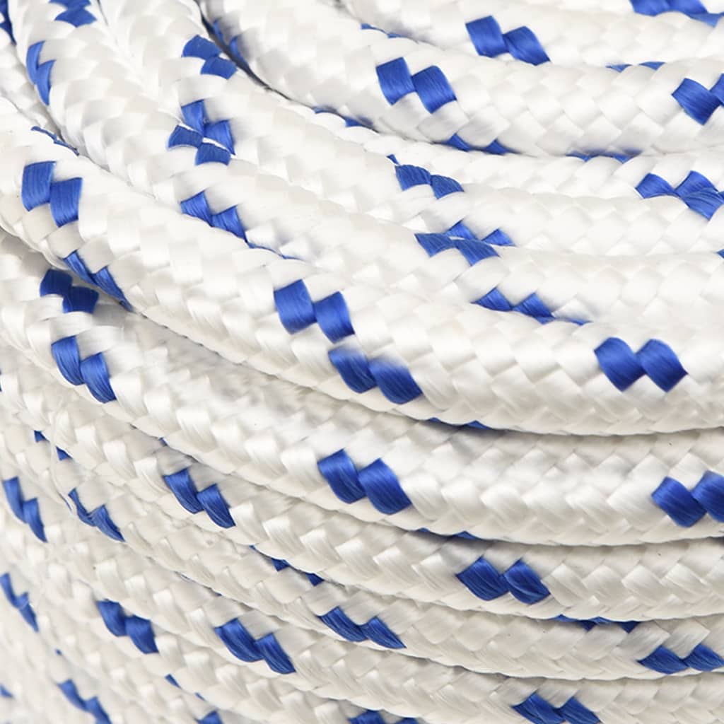 vidaXL Corde de bateau Blanc 14 mm 25 m Polypropylène