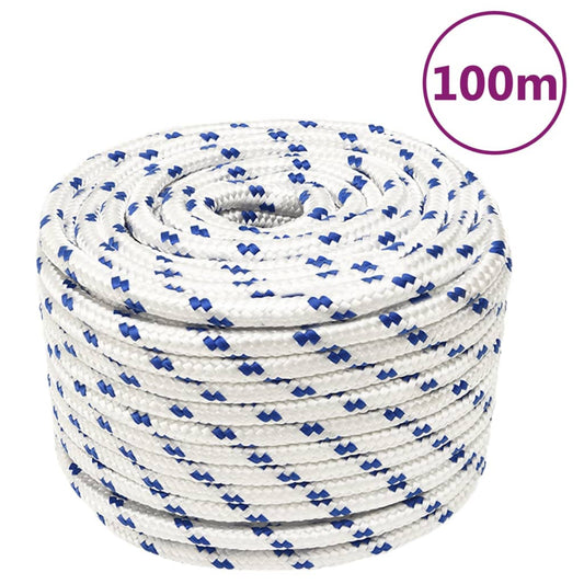 vidaXL Corde de bateau Blanc 14 mm 100 m Polypropylène