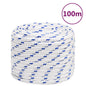 vidaXL Corde de bateau Blanc 16 mm 100 m Polypropylène
