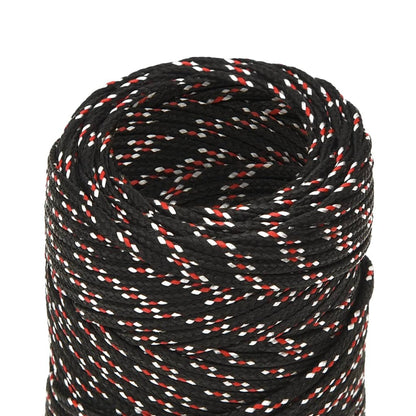 vidaXL Corde de bateau Noir 2 mm 25 m Polypropylène