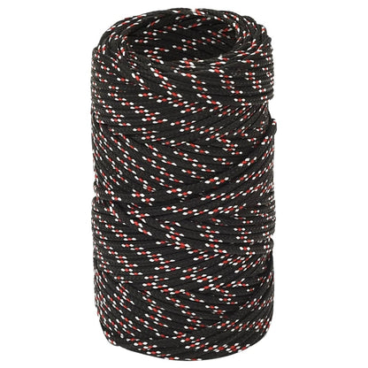 vidaXL Corde de bateau Noir 2 mm 500 m Polypropylène