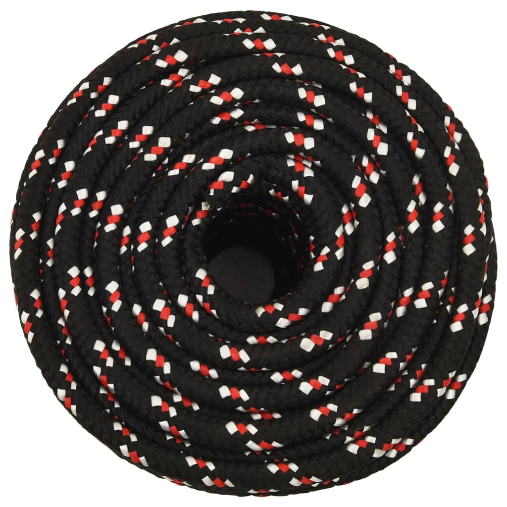 vidaXL Corde de bateau Noir 14 mm 100 m Polypropylène