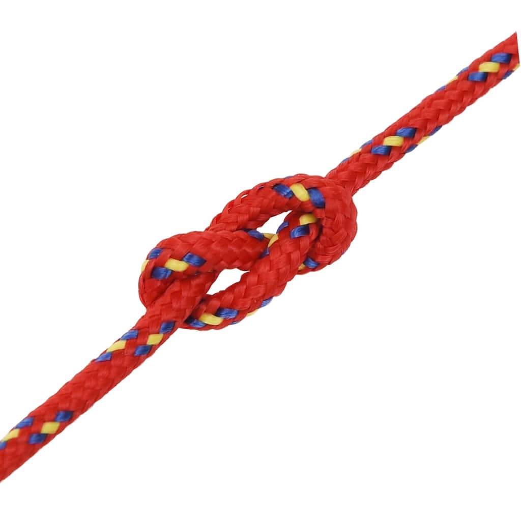 vidaXL Corde de bateau Rouge 4 mm 500 m Polypropylène