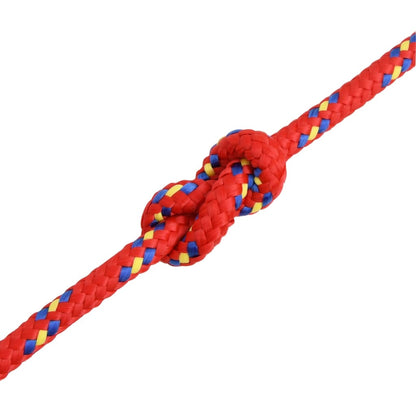 vidaXL Corde de bateau Rouge 6 mm 25 m Polypropylène